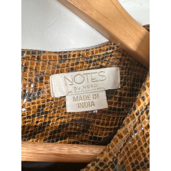 Notes Du Nord Mercy Snake Embossed Leather Dress Lamb Leather Size 40 (US 10) - Picture 8 of 10